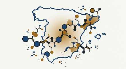 peptidos españa mapa de españa formado por una cadena de aminoacidos